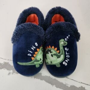 Toddler boys dinosaur slippers